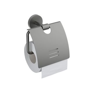 Бумагодержатель с крышкой Aquatek Бетта AQ4609BGM оружейная сталь